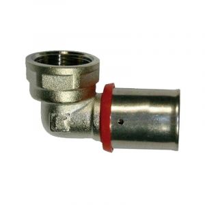 Suinga - Coude femelle 3/4'' pour tube multicouche 32 mm, à utiliser avec machine à sertir, gris