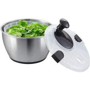 Essoreuse &agrave; Salade Inox 4,75 Qt avec Bol 304 Sans BPA pour L&eacute;gumes, Herbes et Fruits