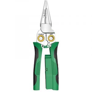 Pince &agrave; D&eacute;nuder Multifonction 8 en 1 avec Testeur de Tension, Pince de Coupe et D&eacute;nudage, Testeur AC/DC 12-250V pour Fils Sous Tension/Neutre, Outil