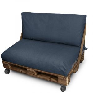 Housse coussin palette d'ext&eacute;rieur Si&egrave;ge 120x80x20 Sans Garnissage Gris P&eacute;trole Naylim Mate Happers
