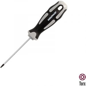 AFT - Tournevis Torx inviolable S2 Acier Bi-mati&egrave;re Poign&eacute;e tpr. Mesure T07 x &oslash; 3,0 x 75 mm.