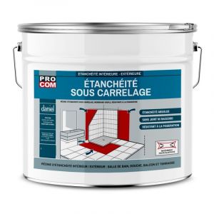 Etancheite sous carrelage, douche, salle de bain, cuisine, pièce humide - Resine d'imperméabilisation, protection à l'eau Procom 10 litres