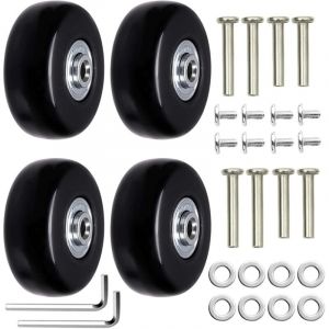 Tuserxln - 4 Pi&egrave;ces Valise Roues de Rechange Valise Roues Remplacement Roue de Valise Universelle Bagages Essieux et roulettes roulettes de Rechange