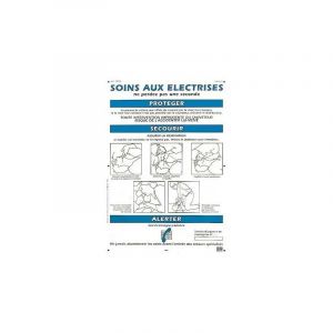 Catu AM-20-EX Plaque affiche "soins aux electrises"