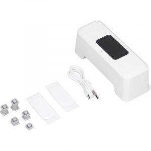Jeffergarden Chasse d'eau automatique sans contact, infrarouge externe, capteur de chasse intelligent &agrave; Induction 0.25S, blanc