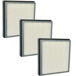 3x Filtre compatible avec Nilfisk gd 1000, Family+, cdf 2050, cdf 2040, gd 1010, gd 1005 aspirateur - filtre de sortie d'air, gris / blanc - Vhbw