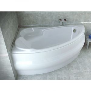 Badland - Baignoire Bain d'angle 170x110 Gauche avec tablier en acrylique, Siphon de bain et pieds (support) - Set 4en1 - Fabriqu&eacute; en ue finezja