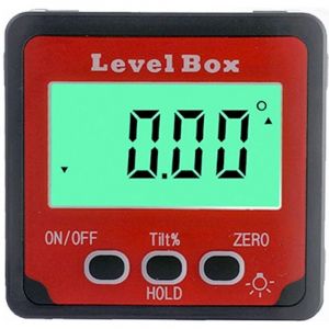 Rapporteur d'Angle Numerique, LCD Inclinometre Magnetique, Inclinomètre Numérique 4 x 90°, Niveau Digital Rétroéclairage, Outil de Mesure Angle,