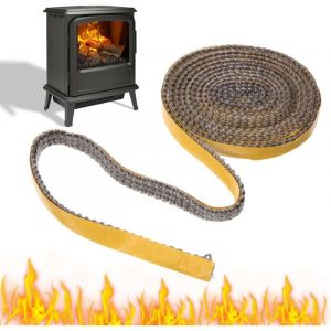 3m x 15mm x 3mm, Joint Poele a Bois Joint Insert Chemin&eacute;e Bois Bande d'&Eacute;tanch&eacute;it&eacute; Adh&eacute;sive Convient aux Chemin&eacute;es Po&ecirc;les Carr&eacute;s et Po&ecirc;les Droits