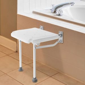 Chaise de mur de douche pliable pour handicap&eacute;s chaise de bain en alliage d'aluminium chaise de douche antid&eacute;rapante, chaise de bain pliante murale