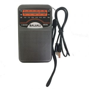 KK78 Poste Radio Portable, Transistor Radio Rechargeable avec USB-C, Qualité Sonore Claire, Mini Radio FM de Poche