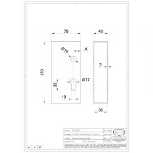 Bo&icirc;tier m&eacute;tallique pour serrure de portail coulissant 50mm - IBFM - 446050