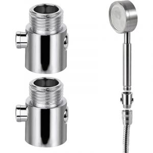 KZQ - 2 Pcs Stop Douche, Pomme de Douche Robinet D'arrêt en Laiton avec Interrupteur Vanne d'Arrêt de Pommeau de Doucher G1/2", Robinets D'arrêT du