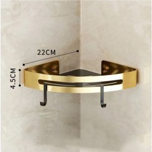 &Eacute;tag&egrave;re d'angle &eacute;tag&egrave;re de salle de bain murale en aluminium bross&eacute; or &eacute;tag&egrave;re de douche de bain porte-shampooing de bain &eacute;tag&egrave;re d'angle &eacute;tag&egrave;re