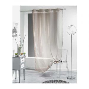 Paris Prix - Rideau Voilage 'Lisséa' 140x240cm Taupe