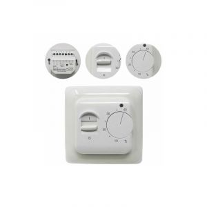 Tigrezy Thermostat de chaudière Manuel Thermostat d'ambiance Chauffage au Sol Electrique avec sonde AC 220V 16A, Régulateur de Thermostat Plancher