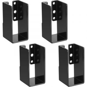 4 Pcs Equerre de Fixation Sabot Charpente, Connecteurs Fixation Poteau Bois 1.57x3.4, Connecteurs de Poutres, Connecteur de Solive Poutre Bois,