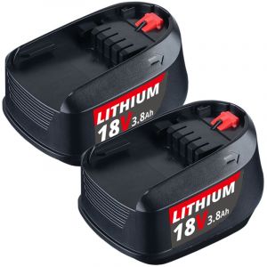 Pdstation - 2X Pour Bosch 18V 3.8Ah psb 18 li,pst 18 li,psr 18 li,pst 18 Li,1600A005B0 Batterie pba