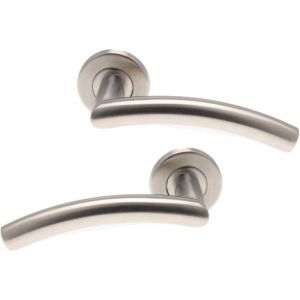 Poign&eacute;e de porte tubulaire creuse en acier inoxydable bross&eacute; 304