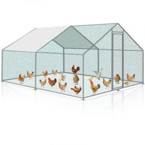 Enclos poulailler grillagé 3x2x2m avec porte latérale et toit dôme 6 m² - Einfeben