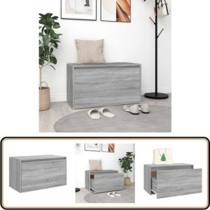Vidaxl - Banc d'entrée 80x40x45 cm Sonoma gris Bois d'ingénierie - Banc D'entrée - Banc Coffre - Banc Rangement - Banc Salon - Meuble D'entrée