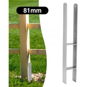 Wolketon 6x support de poteau Ancre de poteau H pergola pied de poteau support de cl&ocirc;ture Ancre 81mm
