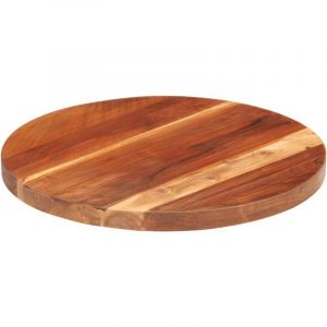 Dessus de table-Plateau de Table de Remplacement bois massif d'acacia rond 25-27 mm 40 cm 168214