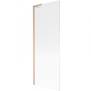 Mexen - Paroi baignoire Next l 1 volet 70 x 150 cm, lignes, cuivre bross&eacute; - 895-070-000-03-09-65