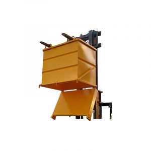 Matis&egrave;re - Benne &agrave; d&eacute;chet &agrave; fond ouvrant sans roue de 1400 litres - Orange - FAP14000-2004