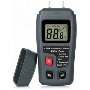 Testeur d'humidit&eacute; du bois Portable testeur d'humidit&eacute; du bois testeur d'humidit&eacute; LCD pour la mesure de l'humidit&eacute; du papier de bois de chauffage（Ne