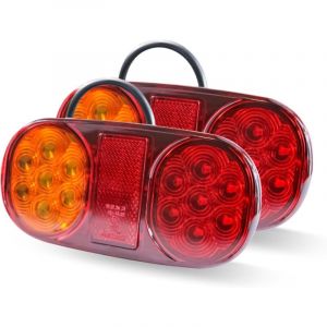 Lot de 2 feux de remorque &agrave; LED, feux arri&egrave;re de remorque 12 V, feux de remorque &agrave; LED pour camions, fourgonnettes, caravanes, tracteurs et v&eacute;hicules