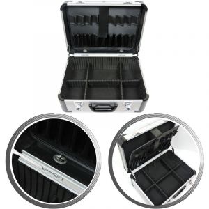 Famex - Valise à outils en aluminium - grande capacité - vide 702-L