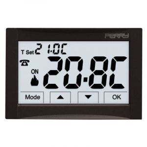 Thermostat encastré Perry Noir Alimentation 230V 1TITE543