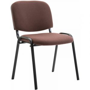 CLP - Chaise de visiteur idéale pour la salle d'attente empilable en différentes couleurs tissu colore : marron