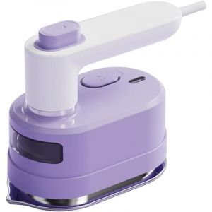 Mini Fer à Repasser Voyage,1000W Portable, 180 Degrés Pliable Mini Fer à Vapeur, Réservoir d'eau transparent, Machine à Repasser pour Voyage à