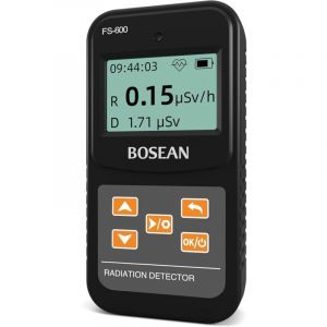 Compteur Geiger D&eacute;tecteur de radiations nucl&eacute;aires, Dosim&egrave;tre de radiations personnel, Compteur Geiger rechargeable avec batterie Affichage LCD