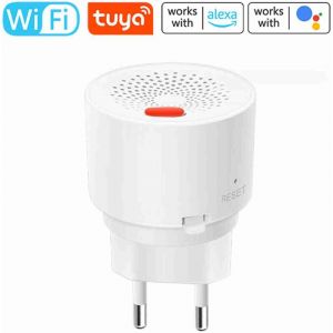 Alarme gaz WiFi, d&eacute;tecteur de gaz combustible &agrave; brancher, compatible avec l'application Tuya, d&eacute;tection des gaz inflammables comme m&eacute;thane et butane