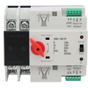 Inverseur de Source Automatique, commutateur de transfert automatique &agrave; double alimentation &agrave; 2 Voies sans Interruption ZGQ5-100/2P 220V Installation