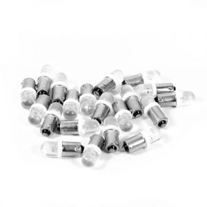 20 Pcs T11 T4W BA9S H6W 1895 Convexe 1 led Auto Voiture led Blanc Tableau de Bord Ampoule - Sjlerst
