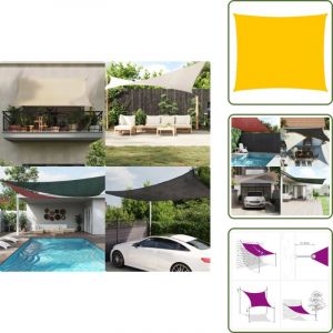 The Living Store - Voile d'ombrage 160 g/m&sup2; carr&eacute; jaune 4x4 m pehd - Voile D'ombrage - Parasol - Ombre - Abri Solaire - Jardin
