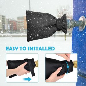 Housse de Robinet pour L'ext&eacute;rieur 21cm x 15cm (Noir), 2pcs Couvercle Antigel pour Robinet, Housse de Robinet de Jardin Imperm&eacute;able, pour la