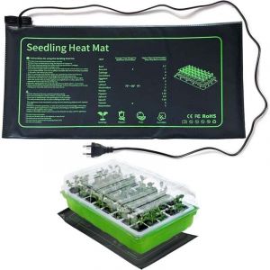 Tapis Chauffant pour Semis Germination, mat&eacute;riel pour Serre et semis IP67 Imperm&eacute;able, 20 Watts, Nappe Chauffante pour Terrarium Plante (53 25 cm)
