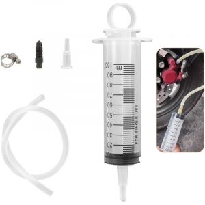 Kit Purge Frein Moto, Seringue 100ml Hydraulique Tuyau 50cm, Purgeur De Frein Moto Universel, Kit Purge Frein VTT, Liquide De Frein Moto, Purgeur De