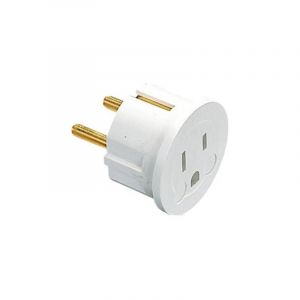 Prise adaptateur europ&eacute;en - us 125V 5-15A 2P+T broches plates L'ebenoid