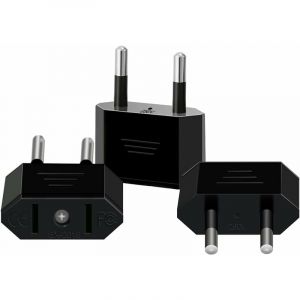Memkey - 3 pièces】 Adaptateur Prise usa vers France,Adaptateur Prise usa France,Prise usa vers 2 Broches Euro France, Allemagne, Espagne,Adaptateur