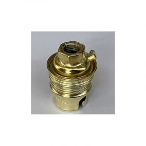 Douille chantier acier laiton B22 baionette double bague pour cable d'alimentation diam M11 ebenoid 043311