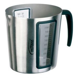 Inoxibar - Pichet doseur en acier inoxydable 1 litre en acier inoxydable