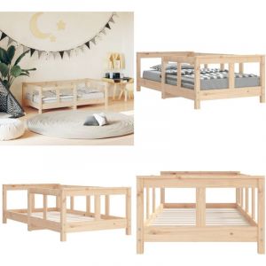 Vidaxl - Cadre de lit pour enfant 70x140 cm bois de pin massif - Lit Bébé - Lit Enfant - Bois De Pin - Meuble Enfant - Chambre D'enfant - Home &