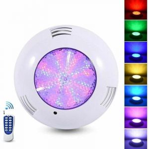 Projecteur LED pour piscine, lampe LED multicolore RGB ultra-mince de 35 W, &agrave; intensit&eacute; variable, submersible avec t&eacute;l&eacute;commande, angle de faisceau de