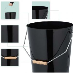 Seau a charbon avec poignee - cheminee bois de chauffage granules